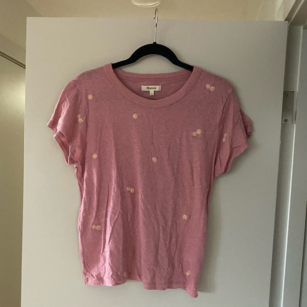 Madewell embroidered flower tee